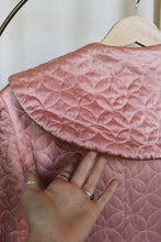 Load image into Gallery viewer, 1940’s pink satin quilted robe house coat
